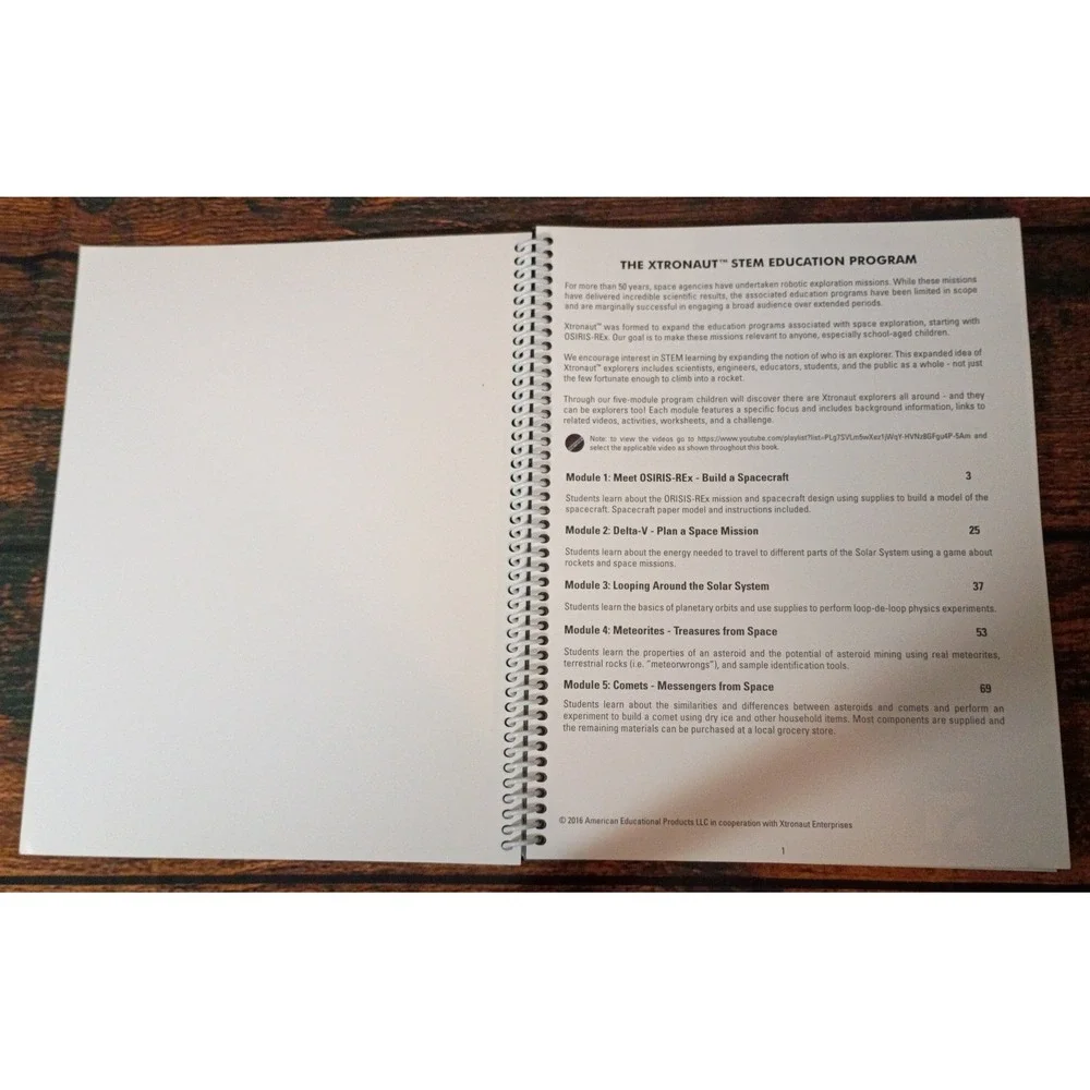 Xtronaut Enterprises STEM Education Program Space Exploration Workbook AMEP